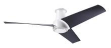 Modern Fan Co. AMB-FM-MW-56-MB-NL-CC - Ambit Flush DC Fan- Matte White Finish; 56" Matte Black Blades; No Light