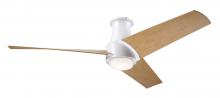 Modern Fan Co. AMB-FM-MW-56-MP-870-WC - Ambit Flush DC Fan- Matte White Finish; 56" Maple Blades; 17W LED (Matte White Trim)