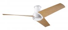 Modern Fan Co. AMB-FM-MW-56-MP-NL-CC - Ambit Flush DC Fan- Matte White Finish; 56" Maple Blades; No Light; Wall/Remote Combo Control