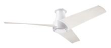 Modern Fan Co. AMB-FM-MW-56-WW-NL-CC - Ambit Flush DC Fan- Matte White Finish; 56" Whitewash Blades; No Light; Wall/Remote Combo Contro
