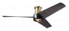 Modern Fan Co. AMB-FM-SBMB-56-EB-NL-RC - Ambit Flush DC Fan- Satin Brass/Matte Black Finish; 56" Ebony Blades; No Light; Remote Control