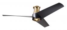 Modern Fan Co. AMB-FM-SBMB-56-MB-NL-RC - Ambit Flush DC Fan- Satin Brass/Matte Black Finish; 56" Matte Black Blades; No Light