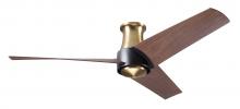 Modern Fan Co. AMB-FM-SBMB-56-MG-NL-CC - Ambit Flush DC Fan- Satin Brass/Matte Black Finish; 56" Mahogany Blades; No Light