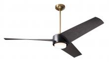 Modern Fan Co. AMB-SBMB-56-EB-870-WC - Ambit DC Fan- Satin Brass/Matte Black Finish; 56" Ebony Blades; 17W LED (Satin Brass Trim)