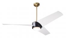 Modern Fan Co. AMB-SBMB-56-MW-870-WC - Ambit DC Fan- Satin Brass/Matte Black Finish; 56" Matte White Blades; 17W LED (Satin Brass Trim)