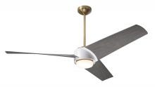 Modern Fan Co. AMB-SBMW-56-GY-870-CC - Ambit DC Fan- Satin Brass/Matte White Finish; 56" Graywash Blades; 17W LED (Satin Brass Trim)