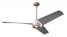 Modern Fan Co. AMB-SBMW-56-GY-NL-CC - Ambit DC Fan- Satin Brass/Matte White Finish; 56" Graywash Blades; No Light