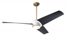 Modern Fan Co. AMB-SBMW-56-MB-870-WC - Ambit DC Fan- Satin Brass/Matte White Finish; 56" Matte Black Blades; 17W LED (Satin Brass Trim)