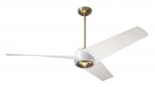 Modern Fan Co. AMB-SBMW-56-WW-NL-CC - Ambit DC Fan- Satin Brass/Matte White Finish; 56" Whitewash Blades; No Light