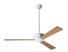 Modern Fan Co. ALT-GW-52-MP-NL-003 - Altus Fan; Gloss White Finish; 52" Maple Blades; No Light; Handheld Remote Control (2-wire)