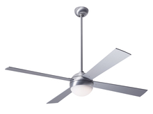 Modern Fan Co. BAL-BA-42-WH-652-003 - Ball Fan; Brushed Aluminum Finish; 42" White Blades; 20W LED; Handheld Remote Control (2-wire)