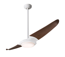 Modern Fan Co. IC2-GW-56-MG-570-CC - IC/Air (2 Blade ) Fan; Gloss White Finish; 56" Mahogany Blades; 20W LED; Wall/Remote Combo Contr