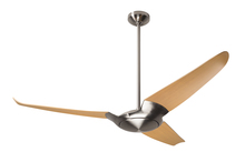 Modern Fan Co. IC3-BN-56-MP-NL-CC - IC/Air (3 Blade ) Fan; Bright Nickel Finish; 56" Maple Blades; No Light; Wall/Remote Combo Contr