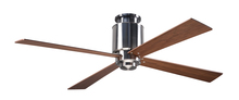 Modern Fan Co. LAP-FM-BN-50-MG-NL-004 - Lapa Flush Fan; Bright Nickel Finish; 50" Mahogany Blades; No Light; Fan Speed and Light Control