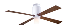Modern Fan Co. LAP-FM-GW-50-MG-552-004 - Lapa Flush Fan; Gloss White Finish; 50" Mahogany Blades; 17W LED; Fan Speed and Light Control (2
