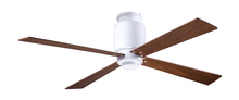 Modern Fan Co. LAP-FM-GW-50-MG-NL-005 - Lapa Flush Fan; Gloss White Finish; 50" Mahogany Blades; No Light; Wall Control with Remote Hand