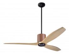 Modern Fan Co. LLX-DBTA-54-MP-NL-CC - LeatherLuxe DC Fan; Dark Bronze Finish with Tan Leather; 54" Maple Blades; No Light; Wall/Remote