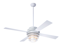 Modern Fan Co. SLA-WH-52-MG-LED-004 - Stella Fan; White/Gloss White Finish; 52" Mahogany Blades; 17W LED; Fan Speed and Light Control