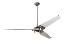 Modern Fan Co. TOR-BN-62-WH-271-005 - Torsion Fan; Bright Nickel Finish; 62" White Blades; 17W LED; Wall Control with Remote Handset (