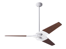 Modern Fan Co. TOR-GW-52-MG-NL-005 - Torsion Fan; Gloss White Finish; 52" Mahogany Blades; No Light; Wall Control with Remote Handset