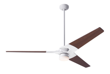 Modern Fan Co. TOR-GW-62-MG-271-004 - Torsion Fan; Gloss White Finish; 62" Mahogany Blades; 17W LED; Fan Speed and Light Control (2-wi
