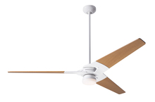 Modern Fan Co. TOR-GW-62-MP-271-004 - Torsion Fan; Gloss White Finish; 62" Maple Blades; 17W LED; Fan Speed and Light Control (2-wire)