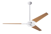 Modern Fan Co. TOR-GW-62-MP-NL-005 - Torsion Fan; Gloss White Finish; 62" Maple Blades; No Light; Wall Control with Remote Handset (2