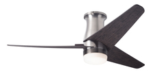 Modern Fan Co. VEL-FM-BN-48-EB-853-RC - Velo Flush DC Fan; Bright Nickel Finish; 48" Ebony Blades; 17W LED; Handheld Remote Control