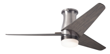 Modern Fan Co. VEL-FM-BN-48-GY-853-CC - Velo Flush DC Fan; Bright Nickel Finish; 48" Graywash Blades; 17W LED; Wall/Remote Combo Control