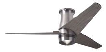 Modern Fan Co. VEL-FM-BN-48-GY-NL-WC - Velo Flush DC Fan; Bright Nickel Finish; 48" Graywash Blades; No Light; Wall Control
