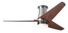 Modern Fan Co. VEL-FM-BN-48-MG-853-RC - Velo Flush DC Fan; Bright Nickel Finish; 48" Mahogany Blades; 17W LED; Handheld Remote Control