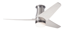 Modern Fan Co. VEL-FM-BN-48-WW-853-RC - Velo Flush DC Fan; Bright Nickel Finish; 48" Whitewash Blades; 17W LED; Handheld Remote Control