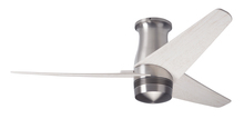 Modern Fan Co. VEL-FM-BN-48-WW-NL-RC - Velo Flush DC Fan; Bright Nickel Finish; 48" Whitewash Blades; No Light; Handheld Remote Control