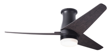 Modern Fan Co. VEL-FM-DB-48-EB-853-WC - Velo Flush DC Fan; Dark Bronze Finish; 48" Ebony Blades; 17W LED; Wall Control