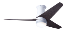 Modern Fan Co. VEL-FM-GW-48-EB-853-CC - Velo Flush DC Fan; Gloss White Finish; 48" Ebony Blades; 17W LED; Wall/Remote Combo Control