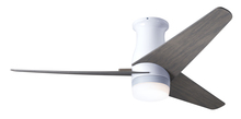 Modern Fan Co. VEL-FM-GW-48-GY-853-RC - Velo Flush DC Fan; Gloss White Finish; 48" Graywash Blades; 17W LED; Handheld Remote Control