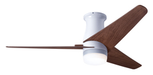 Modern Fan Co. VEL-FM-GW-48-MG-853-RC - Velo Flush DC Fan; Gloss White Finish; 48" Mahogany Blades; 17W LED; Handheld Remote Control