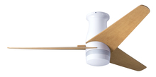 Modern Fan Co. VEL-FM-GW-48-MP-NL-CC - Velo Flush DC Fan; Gloss White Finish; 48" Maple Blades; No Light; Wall/Remote Combo Control