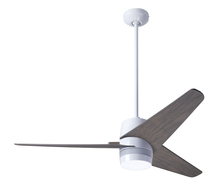 Modern Fan Co. VEL-GW-48-GY-NL-RC - Velo DC Fan; Gloss White Finish; 48" Graywash Blades; No Light; Handheld Remote Control