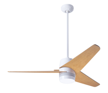 Modern Fan Co. VEL-GW-48-MP-NL-RC - Velo DC Fan; Gloss White Finish; 48" Maple Blades; No Light; Handheld Remote Control