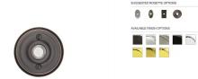 Hardware 2400PVD - DOORBELL BUTTON WITH REGULAR ROSSETTE