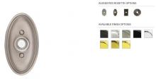 Hardware 2402US19 - DOORBELL BUTTON WITH OVAL ROSETTE