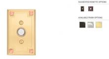Hardware 2451US10B - DOORBELL BUTTON WITH ARTS & CRAFTS ROSETTE