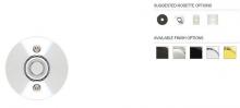 Hardware 2457US26 - DOORBELL BUTTON WITH MODERN ROSETTE