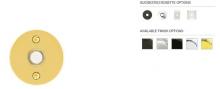 Hardware 2458US19 - DOORBELL BUTTON WITH DISK ROSETTE