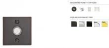 Hardware 2459US10B - DOORBELL BUTTON WITH SQUARE ROSETTE