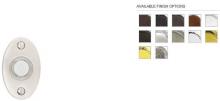 Hardware 2462US10B - DOORBELL BUTTON WITH SMALL OVAL STYLE ROSETTE