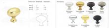 Hardware 86015US10B - BRASS EGG KNOB