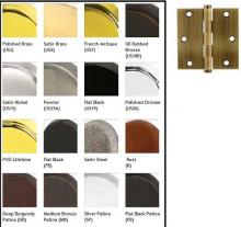 Hardware 96114US26 - RESIDENTIAL DUTY HINGES-SOLID EXTRUDED BRASS