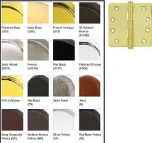 Hardware 96124US15A - RESIDENTIAL DUTY HINGES-SOLID EXTRUDED BRASS